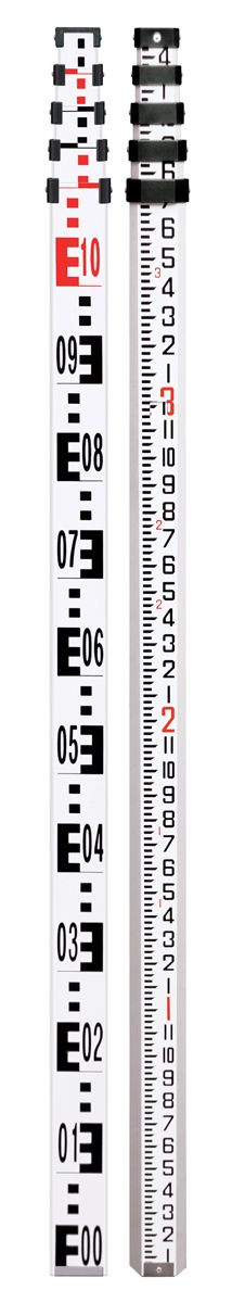 SitePro 11-805-MC 5M/16 Ft Aluminum Leveling Rod (CR) - Metric, Inches