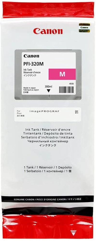 New, Pre-Owned - PFI-320M 300ml High-Yield Magenta Ink Cartridge, 2892C001AA