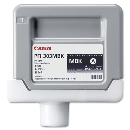 New, Pre-Owned - PFI-303MBK Standard-Yield Matte Black Ink Cartridge, 2957B001AA