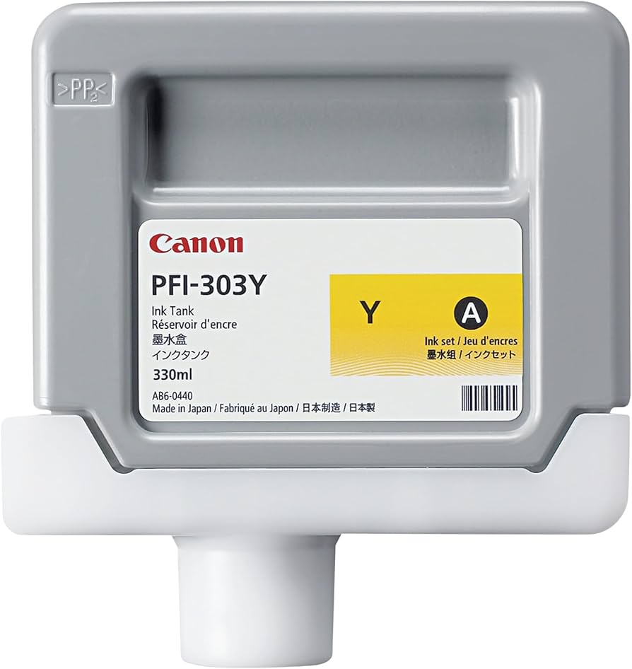 New, Pre-Owned - PFI-303Y Standard-Yield Yellow Ink Cartridge, 2961B001AA