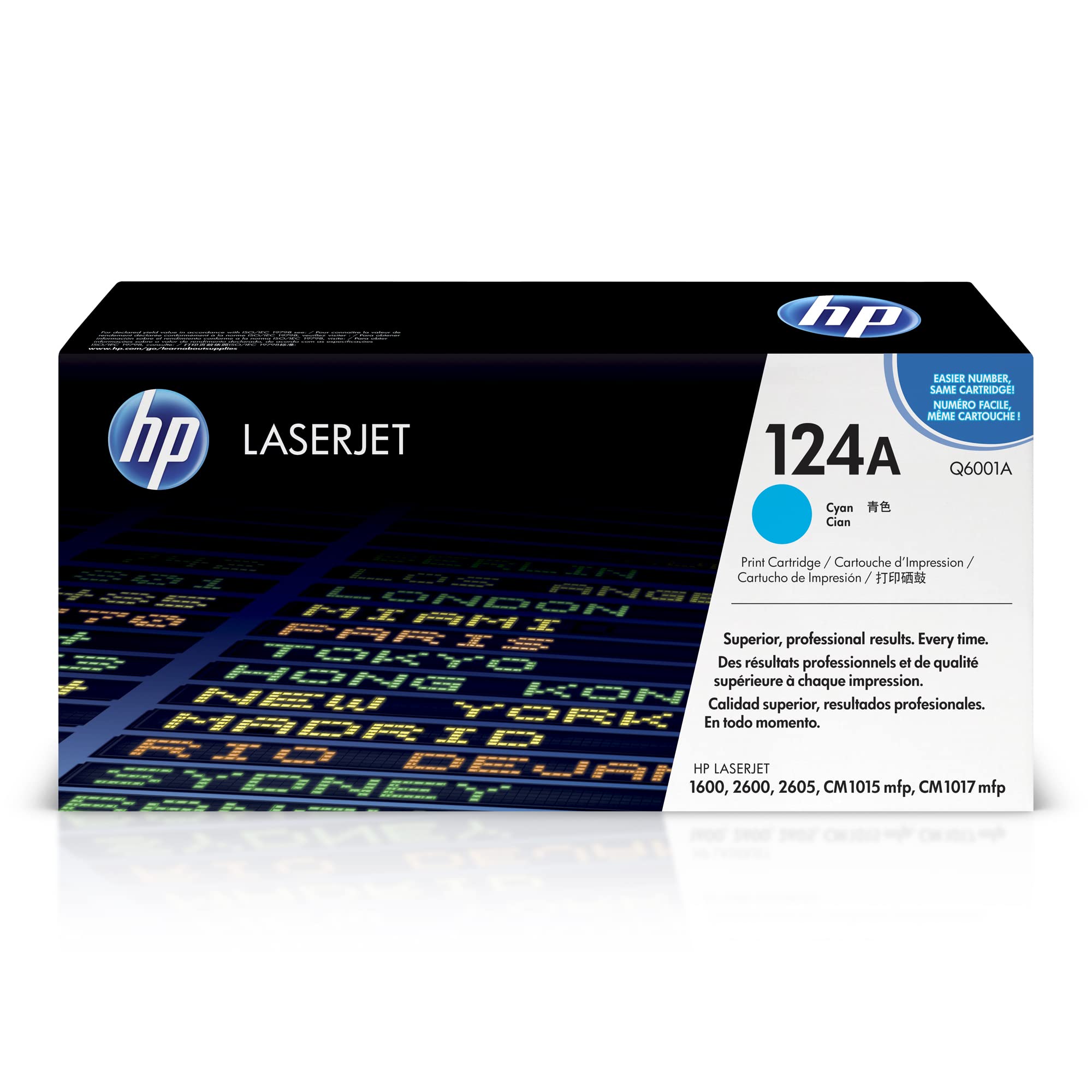 New, Pre-Owned - HP 124A High Yield Cyan LaserJet Toner Cartridge, Q6001A