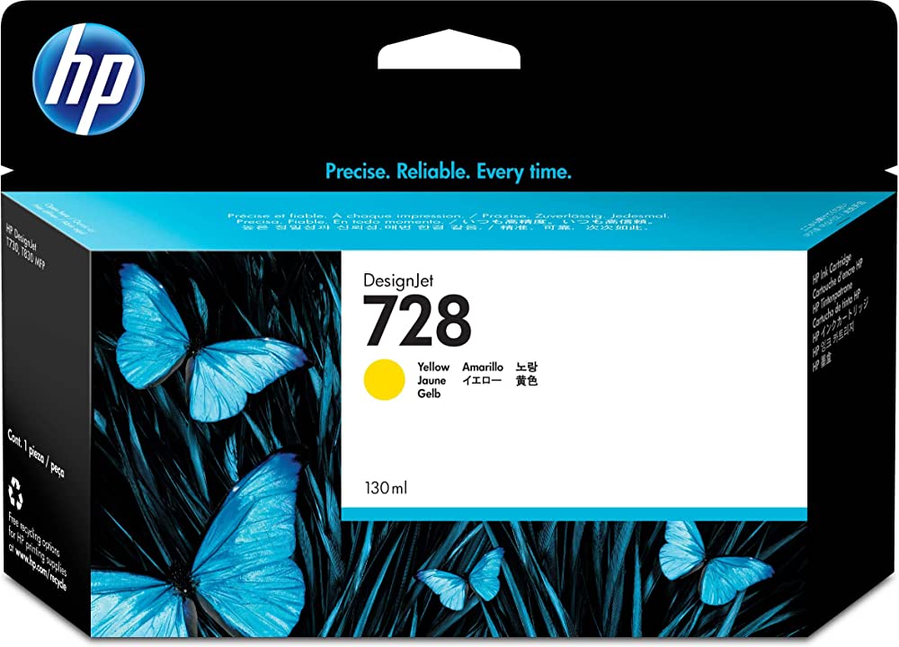 New, Pre-Owned - HP 728 300-ml (F9K15A) Yellow New, Pre-Owned - Ink Cartridge