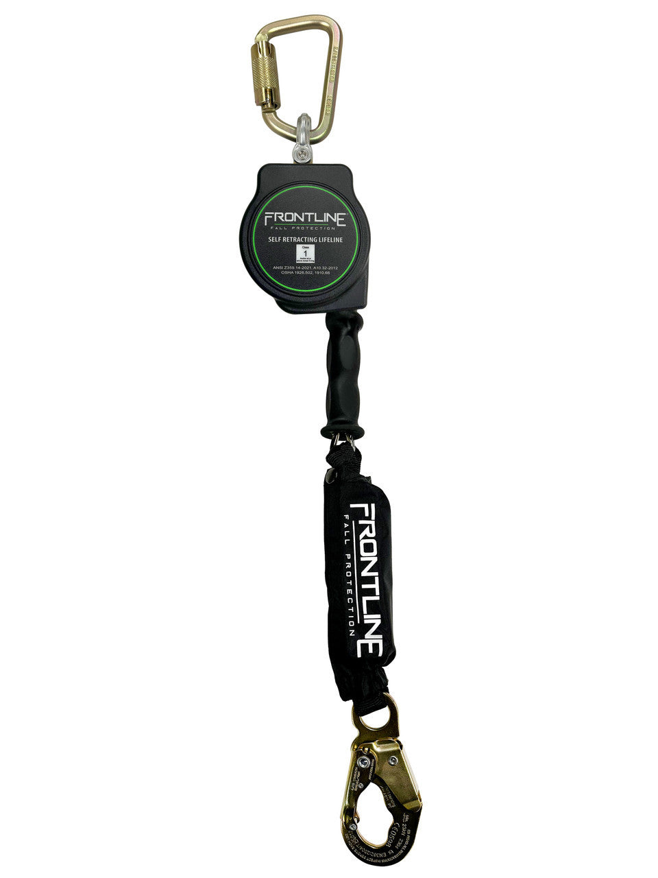 Frontline RPG10 10' Cable Single Leg SRL with Steel Snap Hook End with Carry on Handle and Tagline