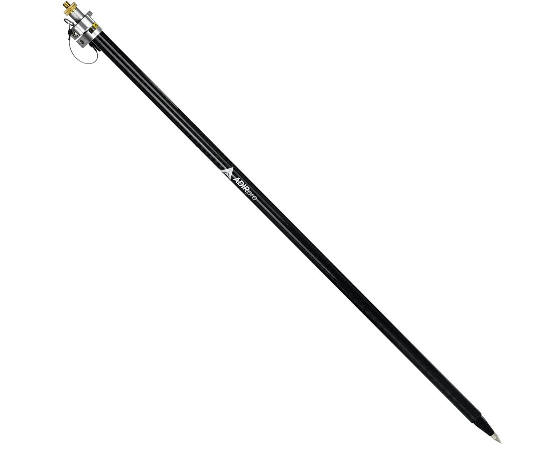 AdirPro 8.5' Carbon Fiber Prism Pole with Compass, Locking Pin & Quick Clamp