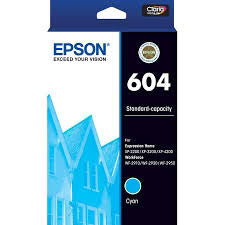 New, Pre-Owned - Epson 604 Standard Yield Cyan Ink Cartridge, C13T10G24010