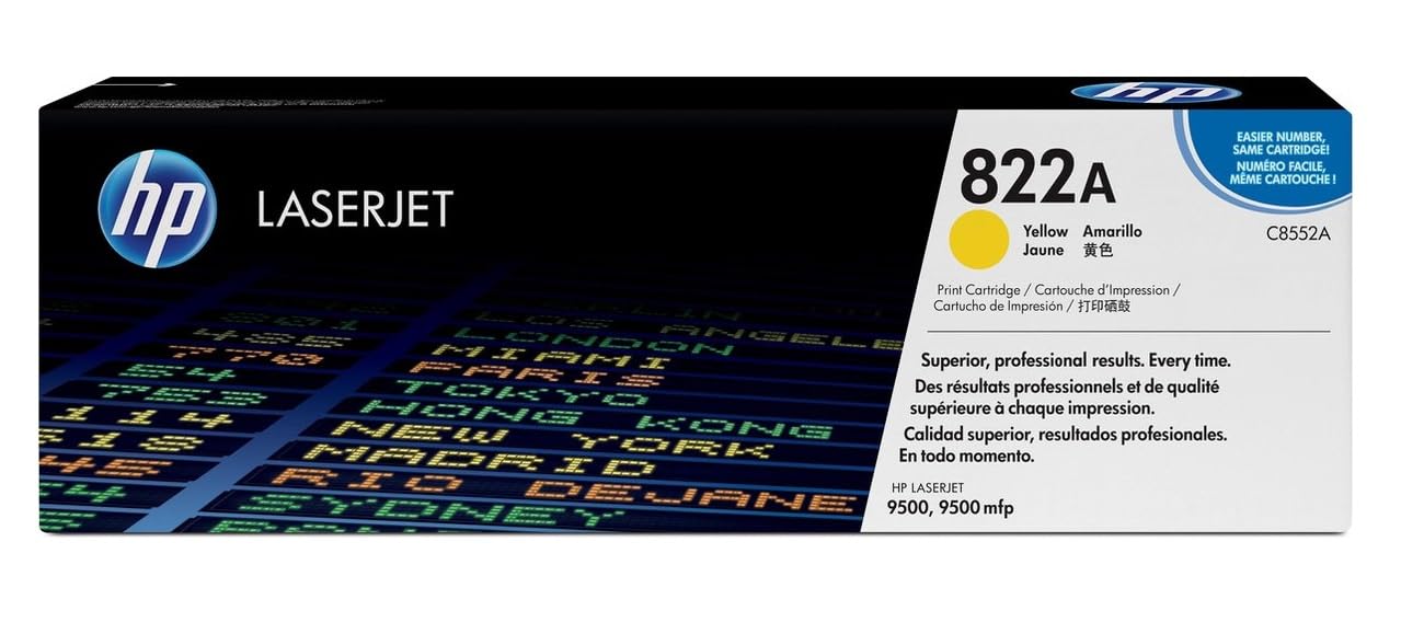 New, Pre-Owned - HP 822A Standard-Yield Yellow LaserJet Toner Cartridge, C8552A