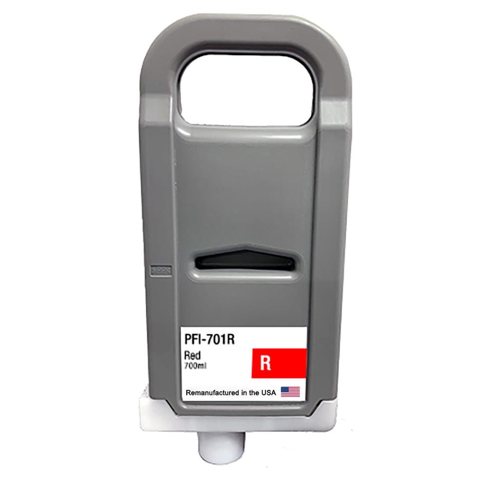 U.S. Remanufactured for Canon PFI-701R 700ml Red Ink Cartridge