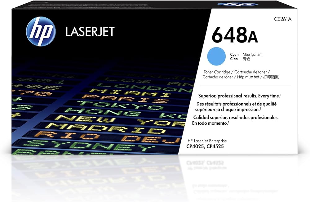 New, Pre-Owned - HP 648A Cyan Standard-Yield LaserJet Toner Cartridge, CE261A
