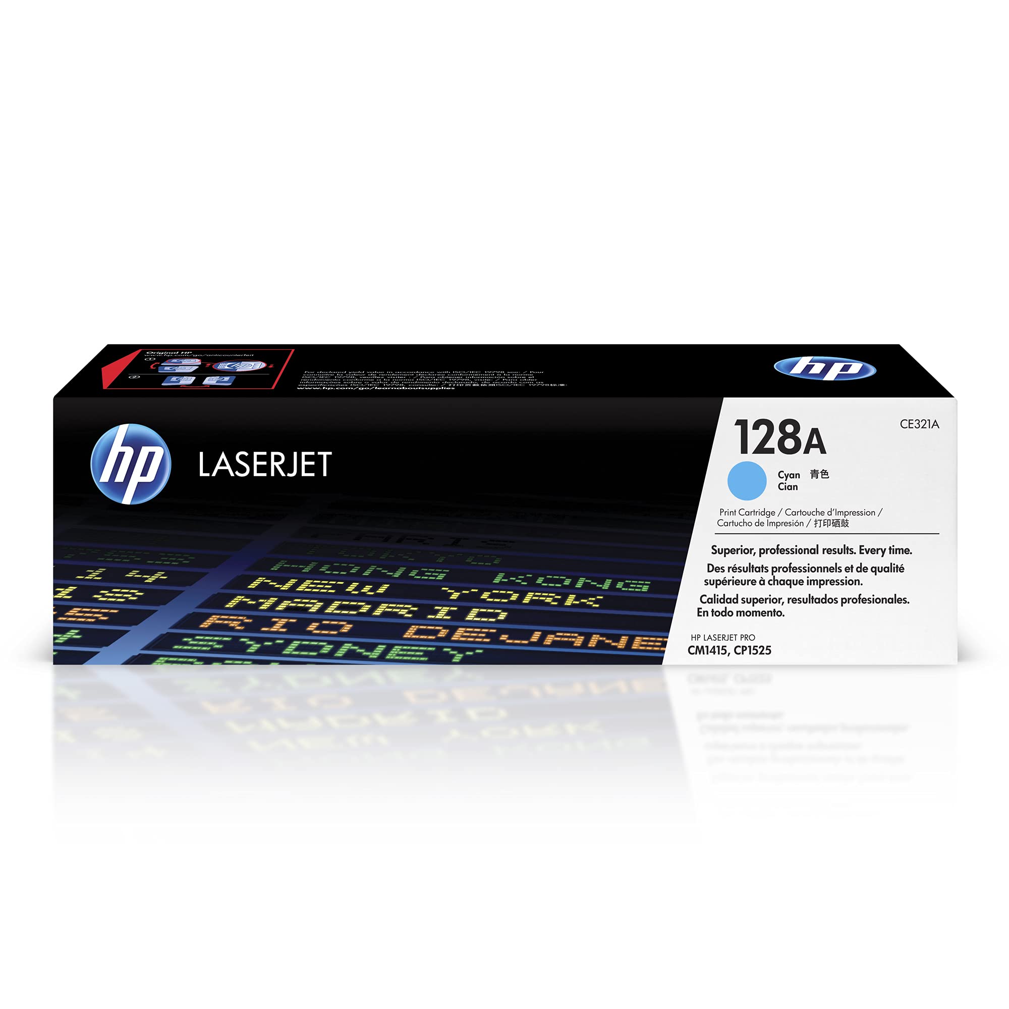 New, Pre-Owned - HP 128A Standard Yield Cyan Toner Cartridge, CE321A