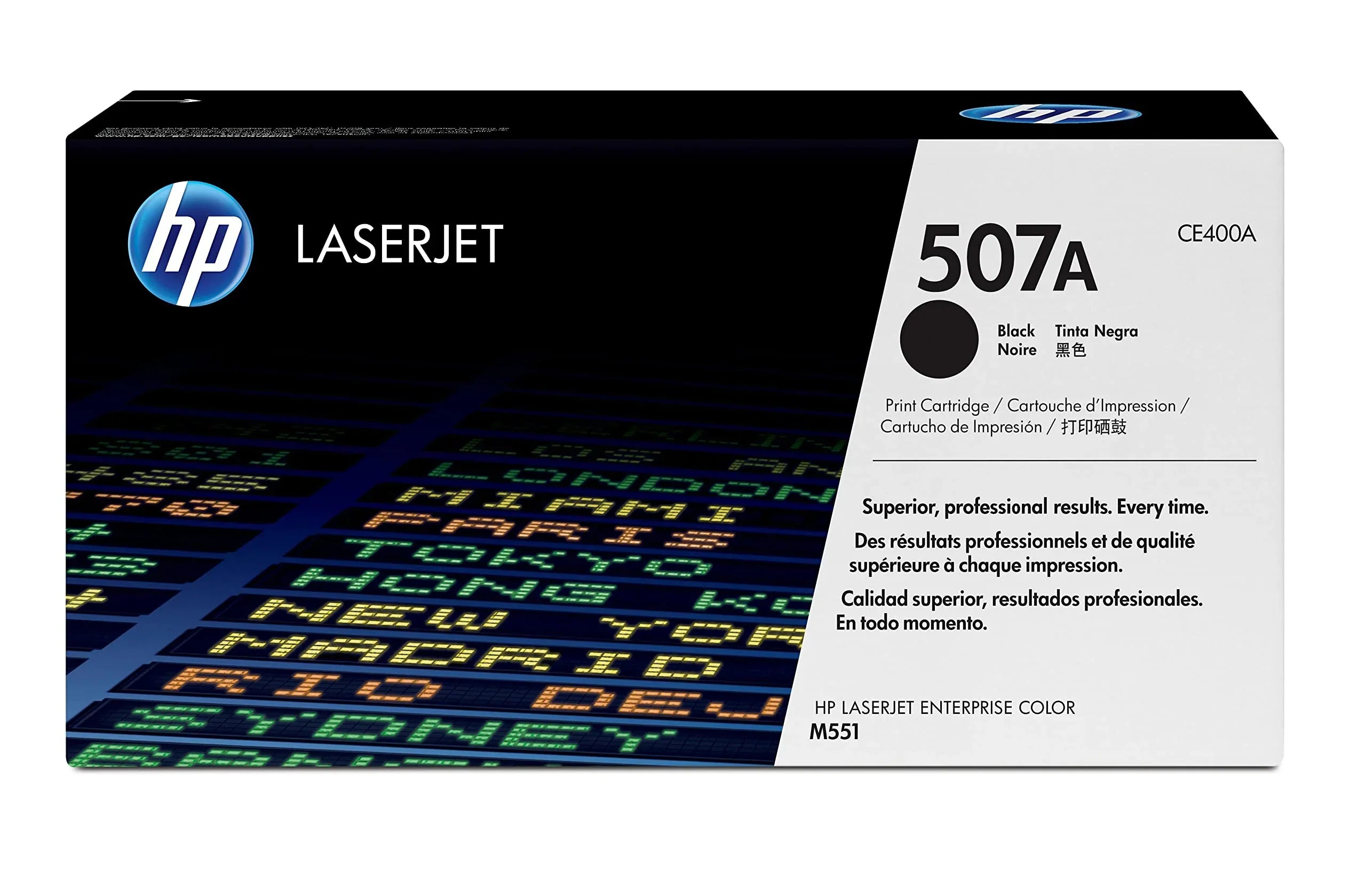 New, Pre-Owned - HP 507A Standard-Yield Black LaserJet Toner Cartridge, CE400A