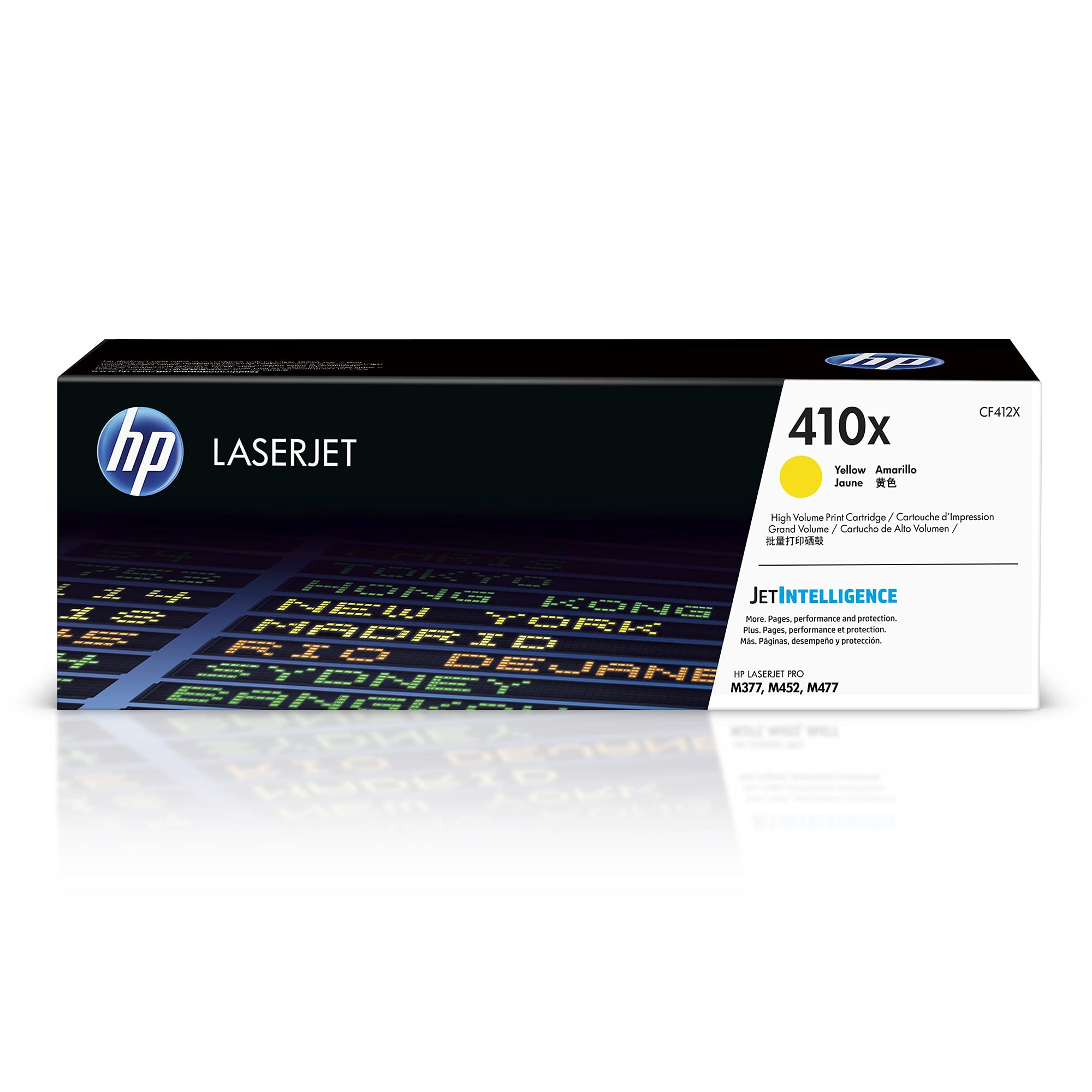 New, Pre-Owned - HP 410X High-Yield Yellow Laser Toner Cartridge, CF412X
