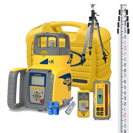 Spectra Precision GL622N-27 Dual Grade Laser w/HL760 Receiver, RC602N Remote, Inches-Rod and Tripod and Case