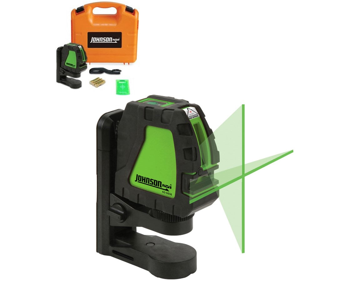 Johnson Levels Self-Leveling Cross-Line Laser with GreenBrite Technology