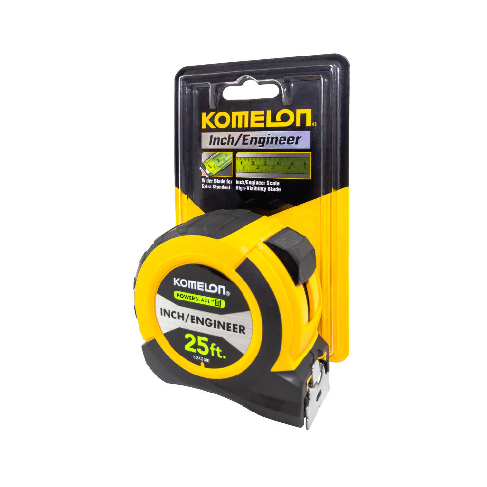 Komelon 25ft ABS Powerblade II Series Tape Measure (Inch/Engineer) | 52425IE