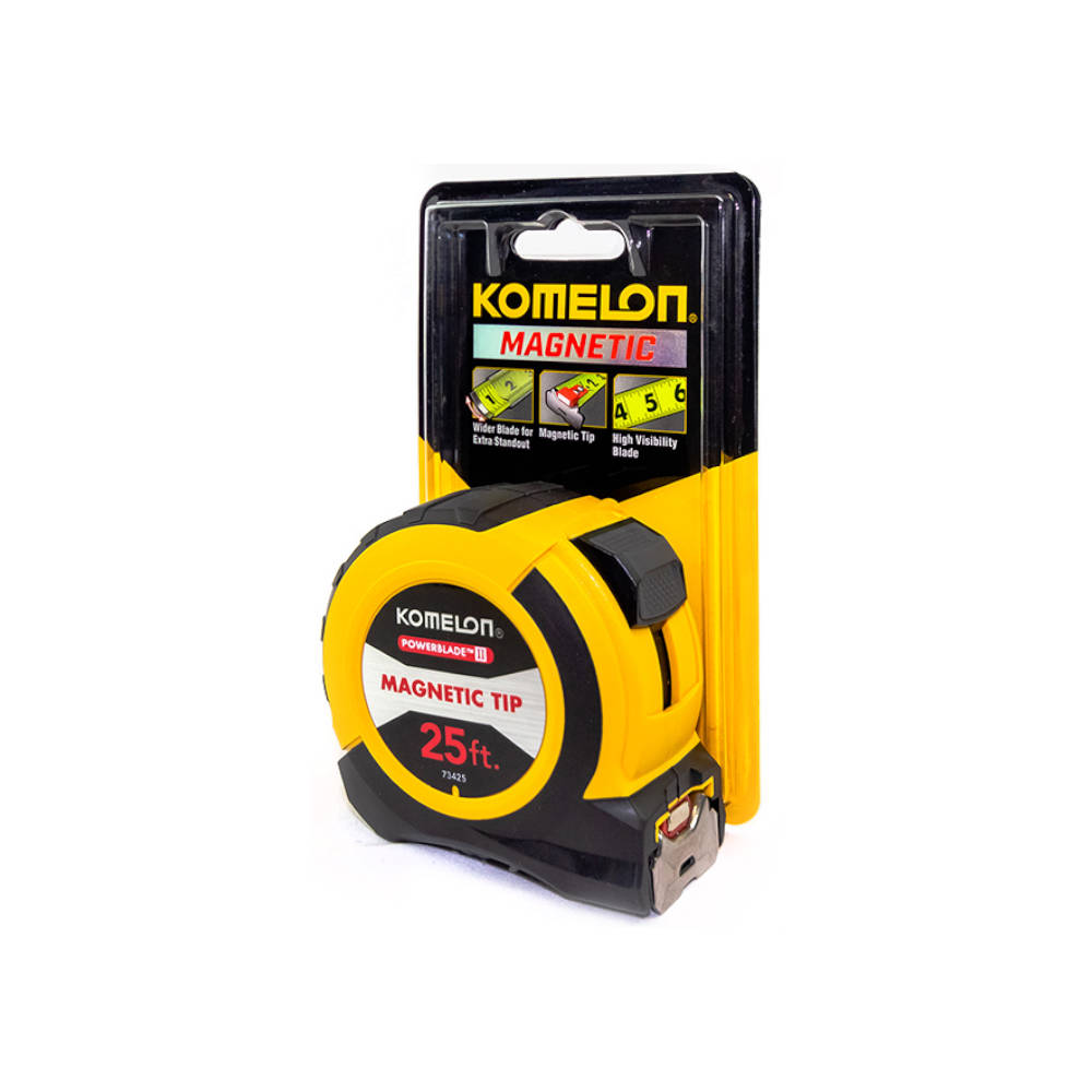Komelon 25 ft Magnetic ABS Powerblade II Series Tape Measure | 73425