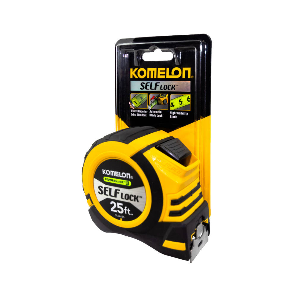 Komelon 25 ft Self-Lock ABS Powerblade II Series Tape Measure | SL52425