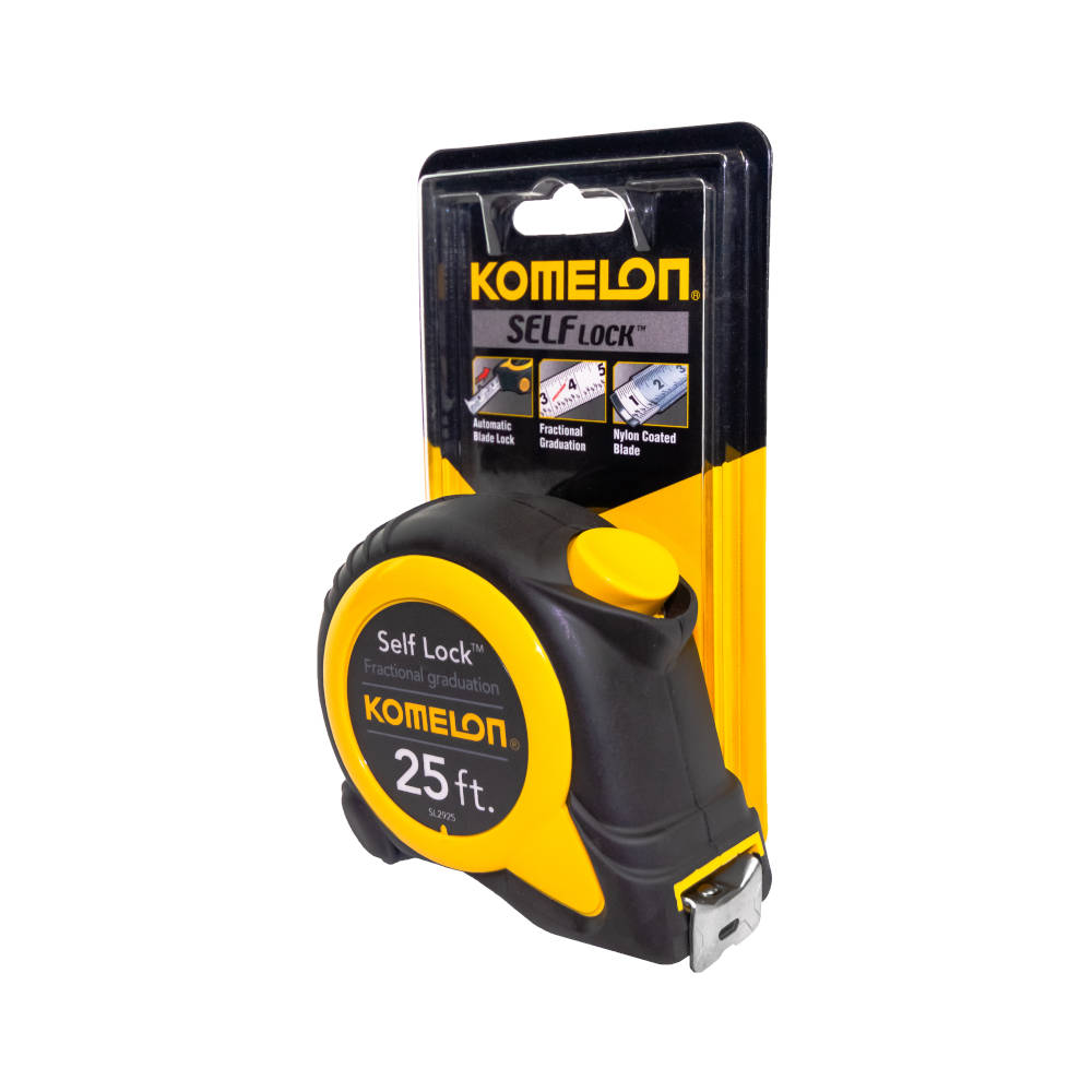 Komelon Self-Lock Speed Mark Series Tape Measure w/Fractional Graduations