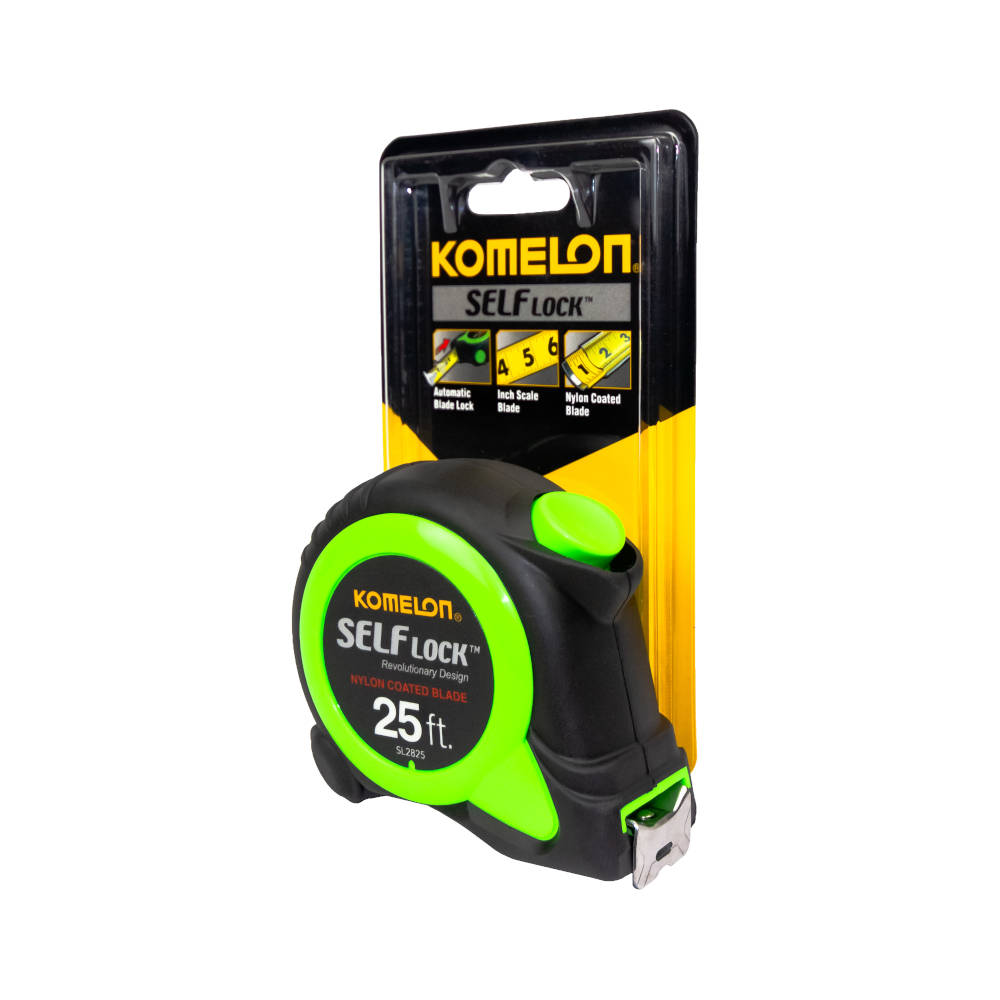 Komelon Self Lock Series Tape Measure with Green Case