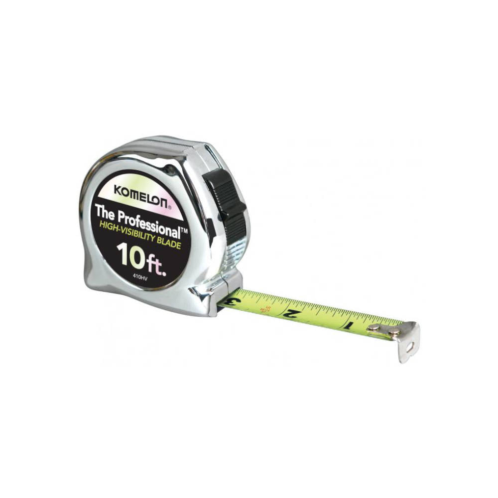 Komelon Chrome Professional Series with High Visibility Blade Tape Measure