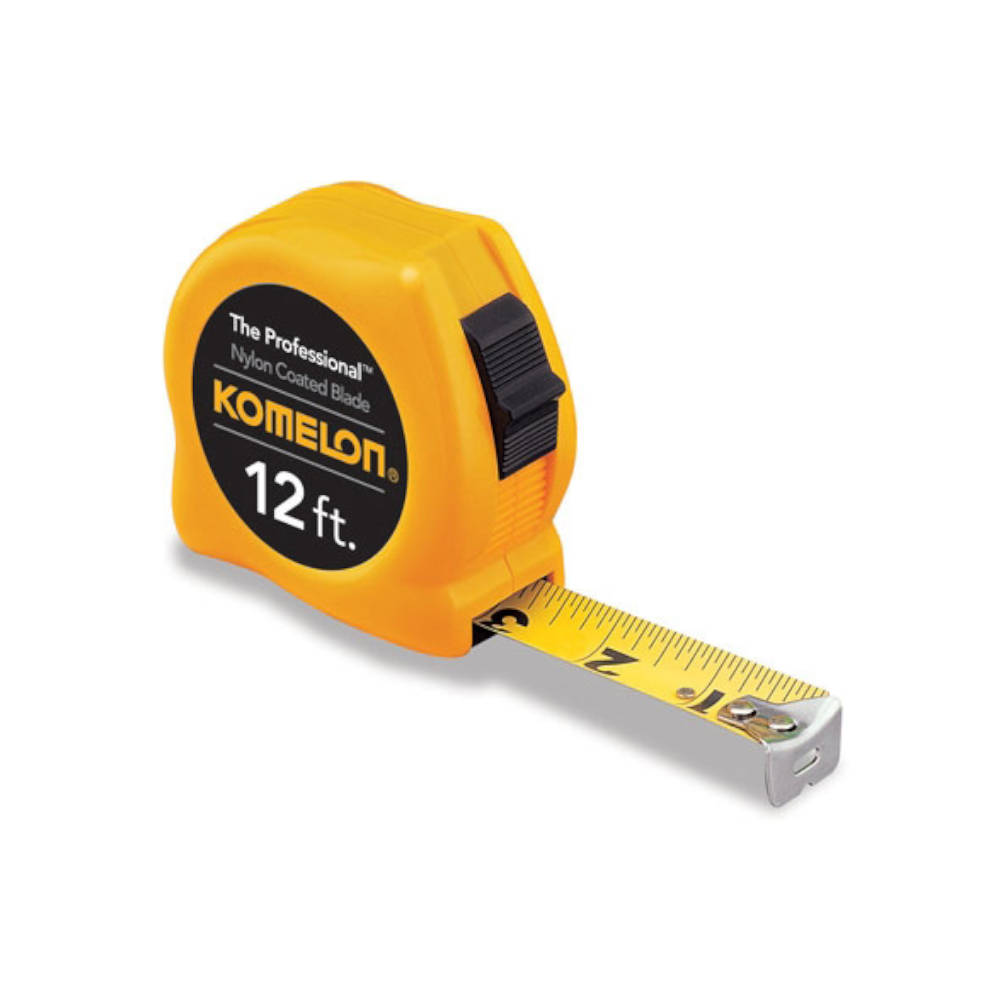 Komelon Professional Series Tape Measure with Yellow Case