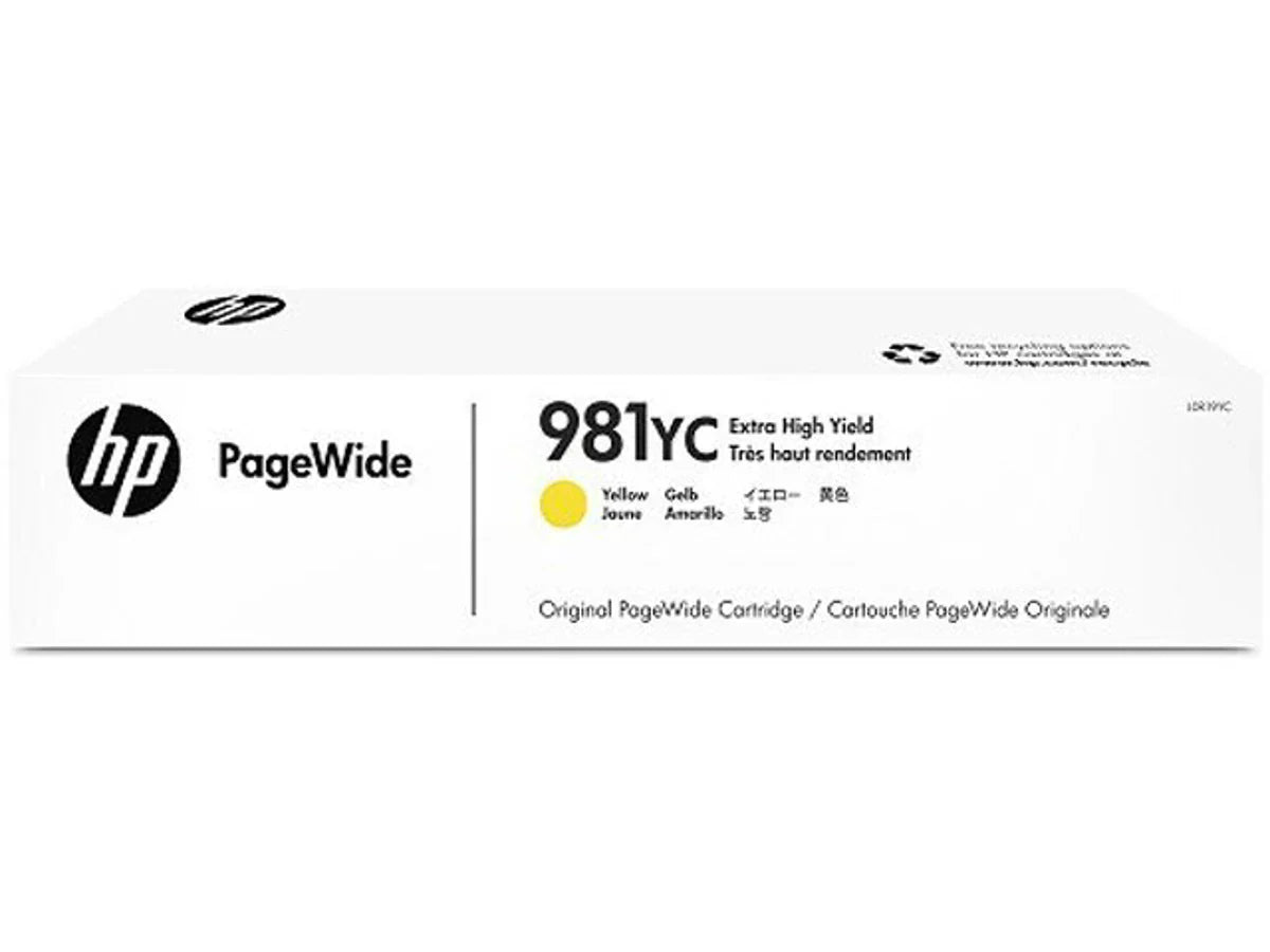 New, Pre-Owned - HP 981YC Extra High Yield Yellow PageWide Ink Cartridge, L0R19YC