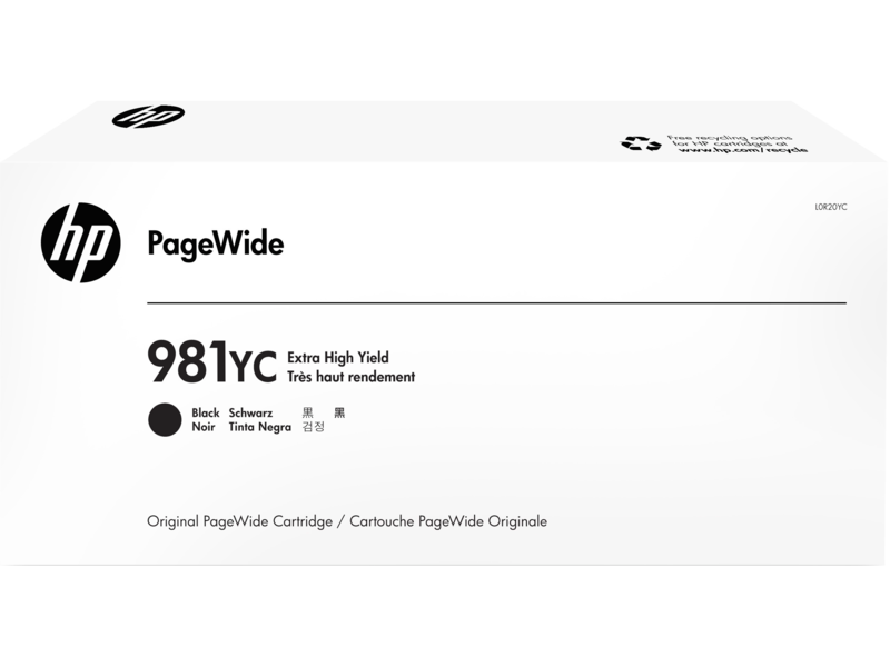 New, Pre-Owned - HP 981YC Extra High Yield Black PageWide Ink Cartridge, L0R20YC