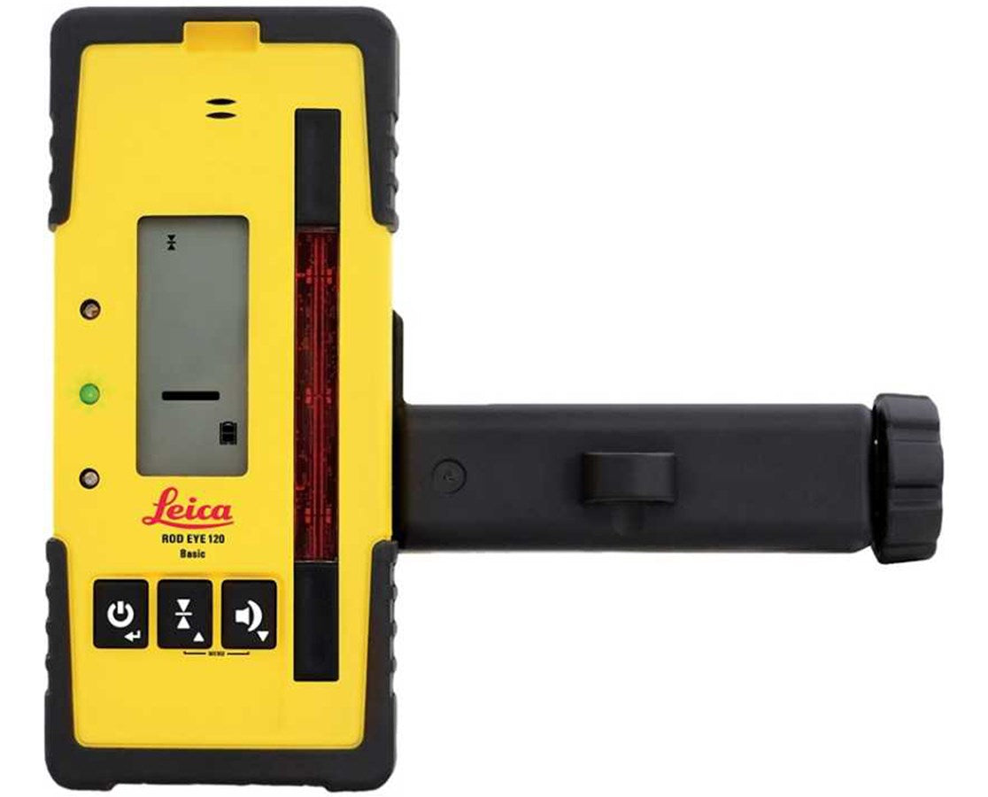 Leica 6011153 Rugby 640 Rotary Laser Level With Rod Eye 120 and Rechargeable Battery Pack