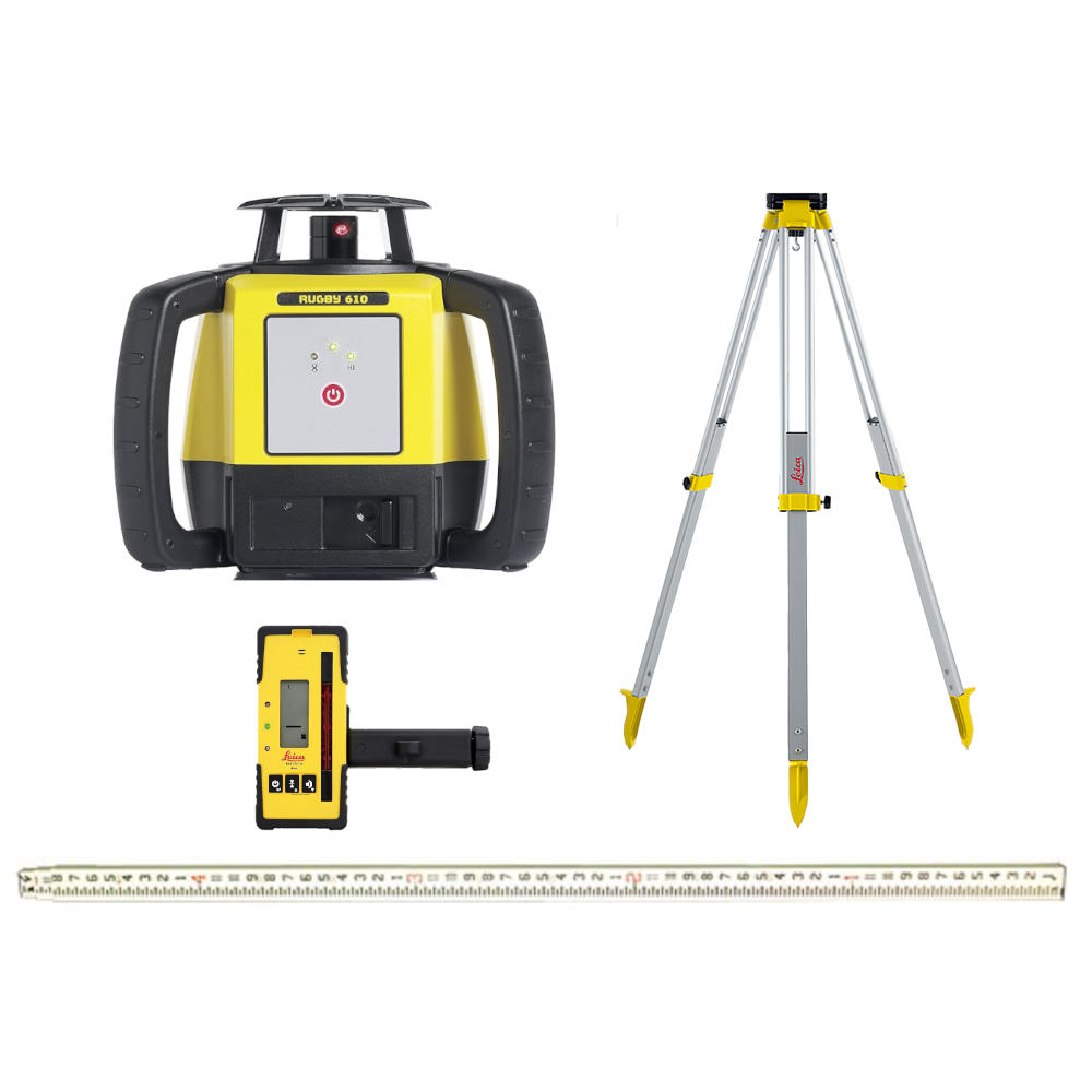 Leica Rugby 610 Rotary Laser Level Combo Package