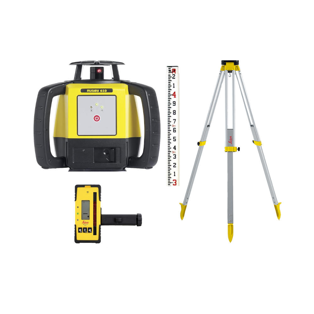 Leica Rugby 610 Rotary Laser Level Combo Package