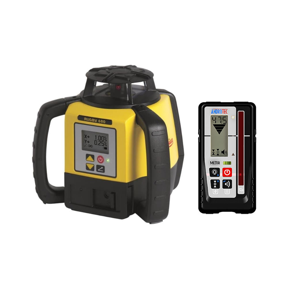 Leica Rugby 680 Rotary Laser Level with Metor MTR-90R Receiver