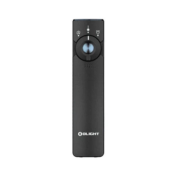 OLIGHT ARKFELDPRO3RBKCWV3 Arkfeld Pro Flat EDC Flashlight with LED Light UV and Laser - Black