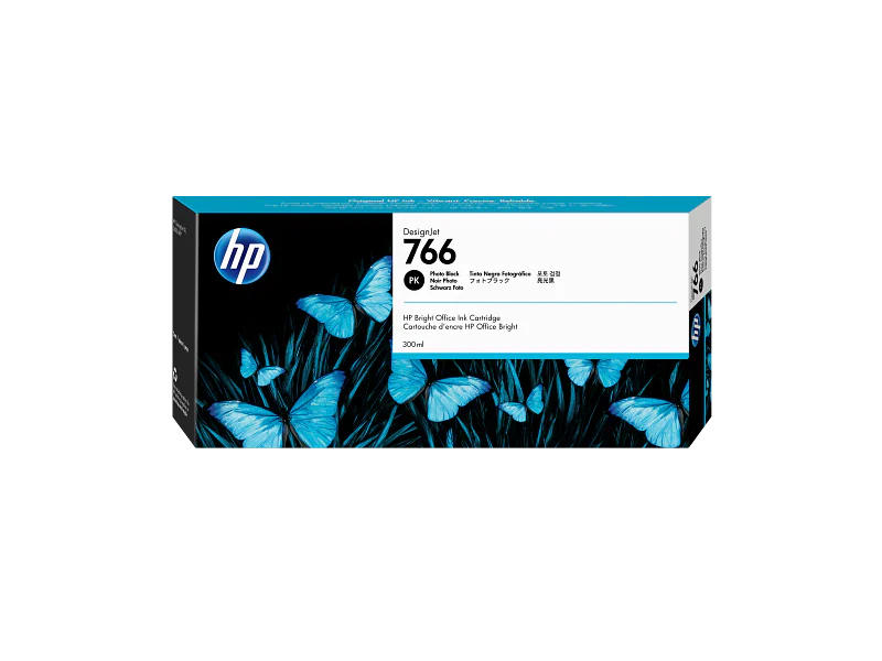 New, Pre-Owned - HP 766 High Yield Photo Black 300ml Ink Cartridge, P2V94A