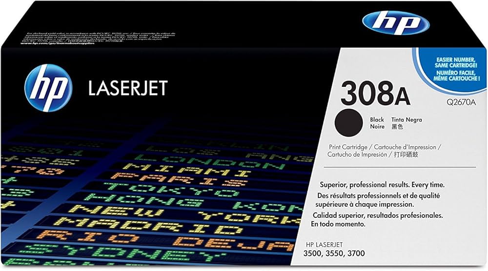 New, Pre-Owned - HP 308A Standard-Yield Black Toner Cartridge, Q2670A