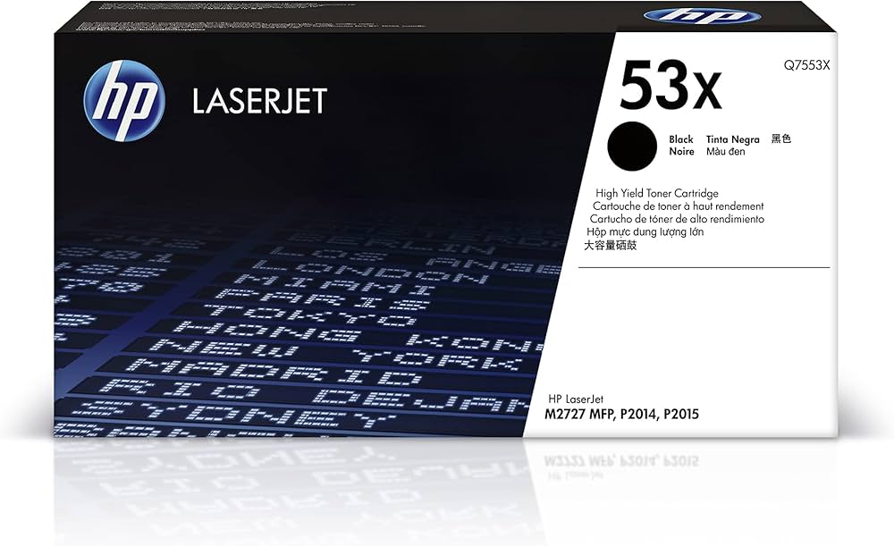 New, Pre-Owned - HP 53X High Yield Black Toner Cartridge, Q7553X (7,000 Pages)