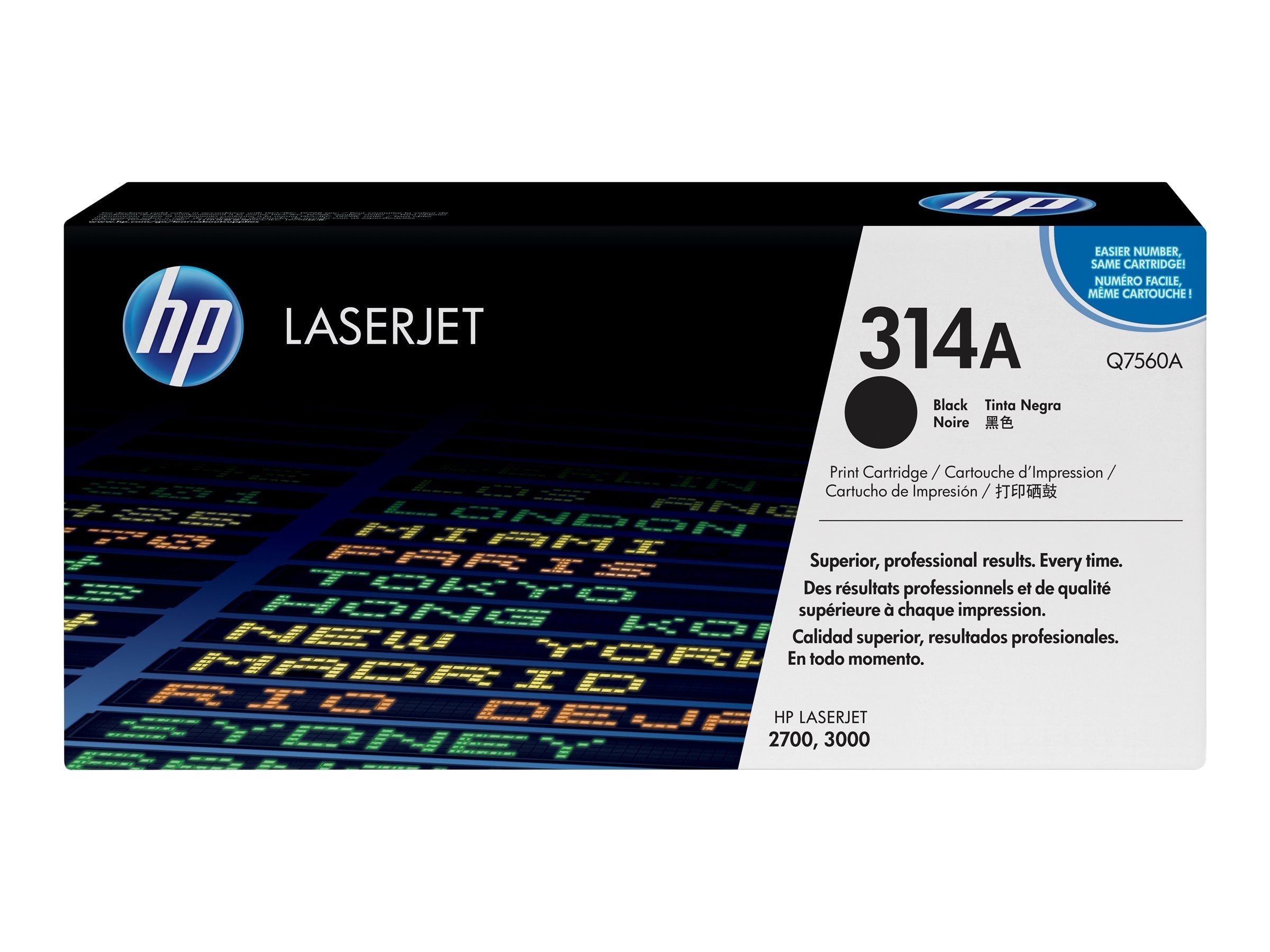 New, Pre-Owned - HP 314A Standard-Yield Black Toner Cartridge, Q7560A