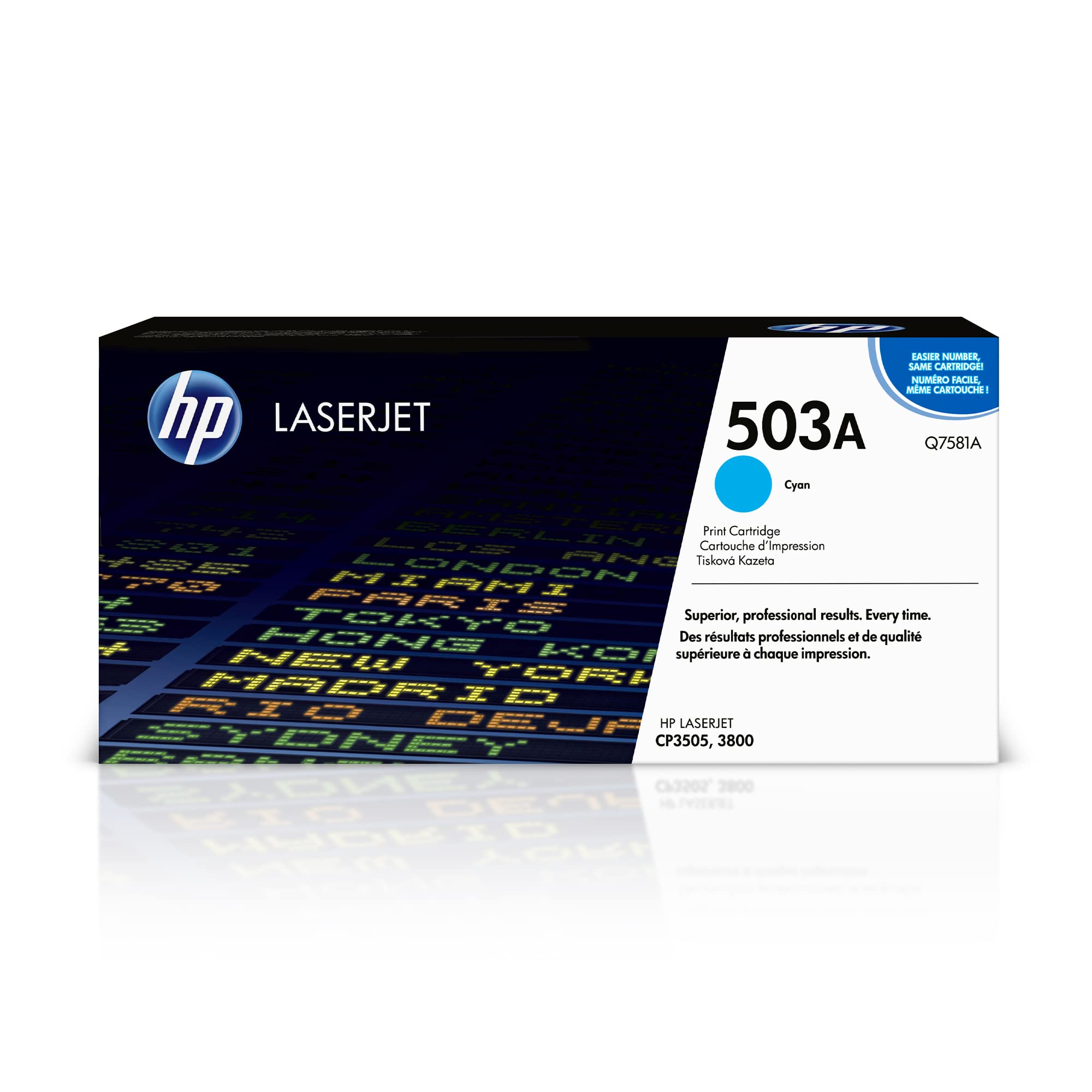 New, Pre-Owned - HP 503A Standard-Yield Cyan Toner Cartridge, Q7581A