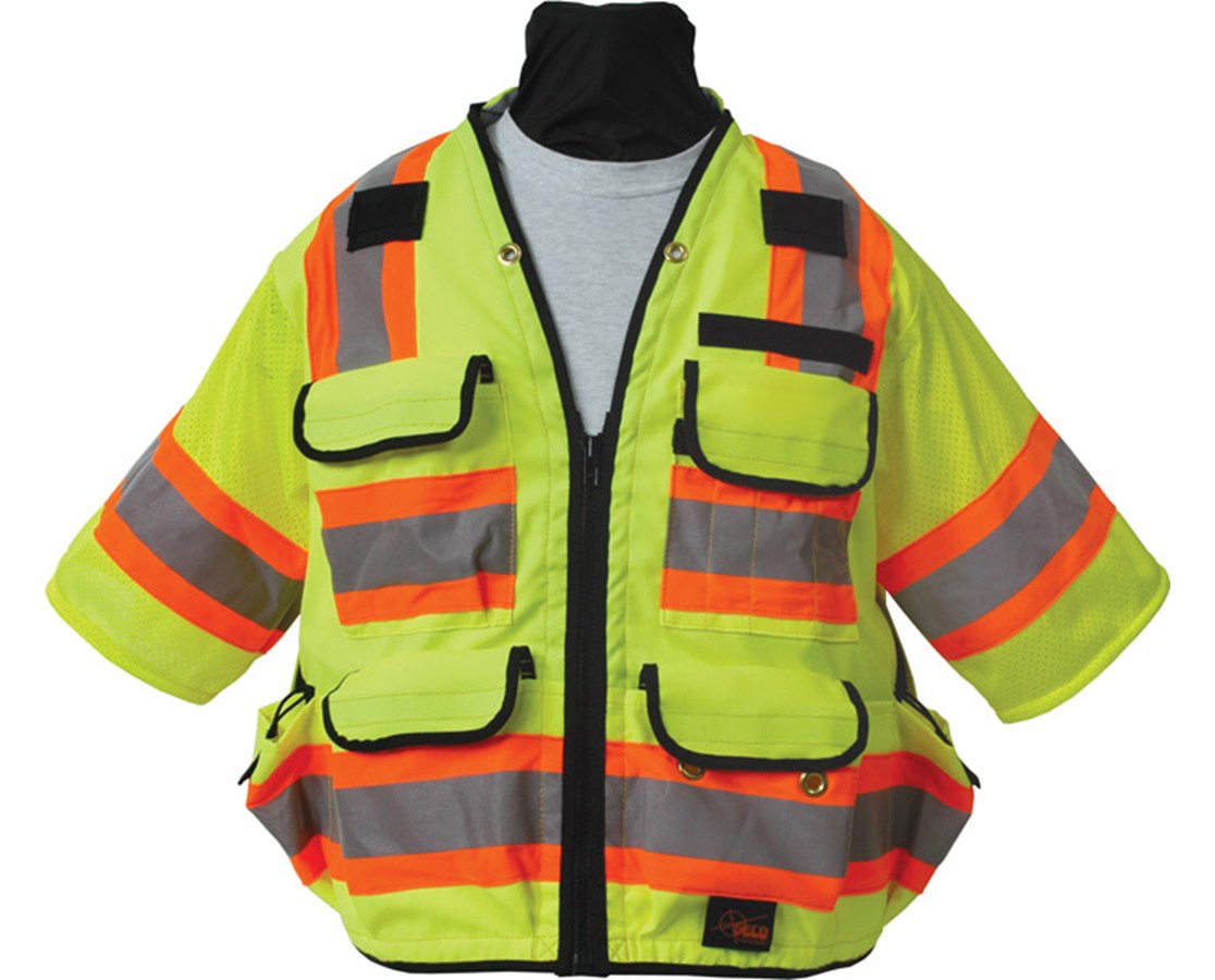 Seco Class 3 Surveyors Utility Vest - Fluorescent Yellow (Size: S) | 8365-42-FLY