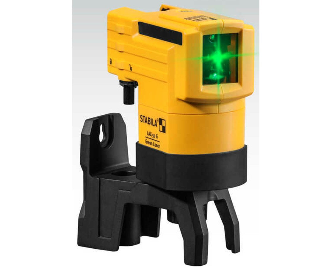 Stabila LAX 50G Green-Beam Cross Line Laser Level with Pole