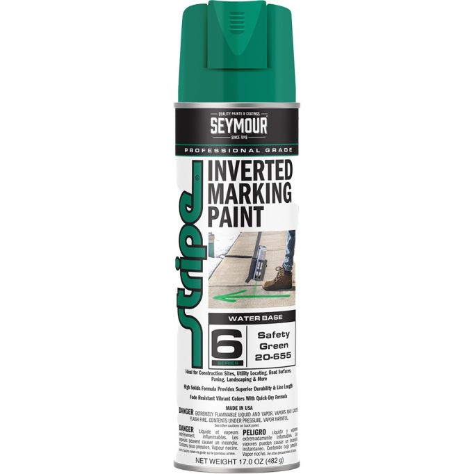 Seymour Safety Green Stripe Inverted Ground Marking Paint (12 Pack) | 20-655