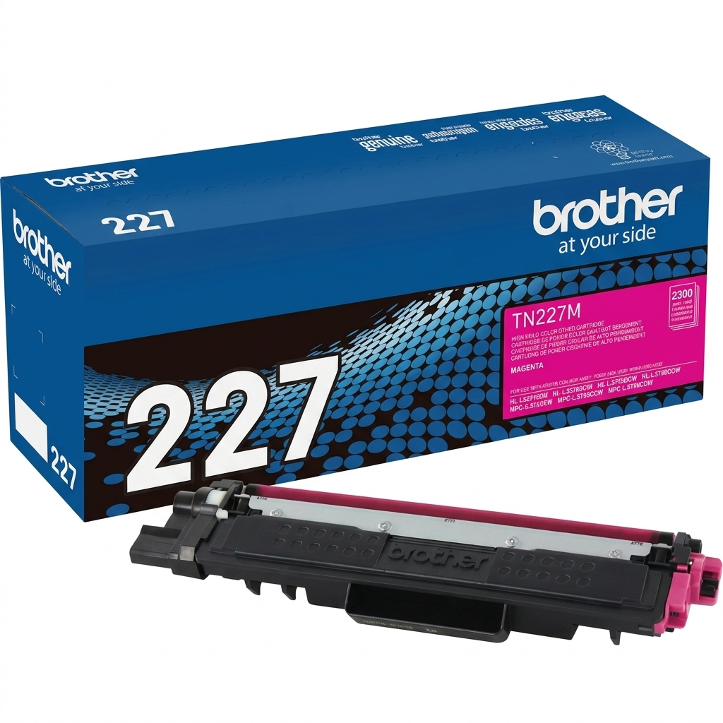 New, Pre-Owned - Brother TN227 Magenta High Yield Toner Cartridge, TN227M
