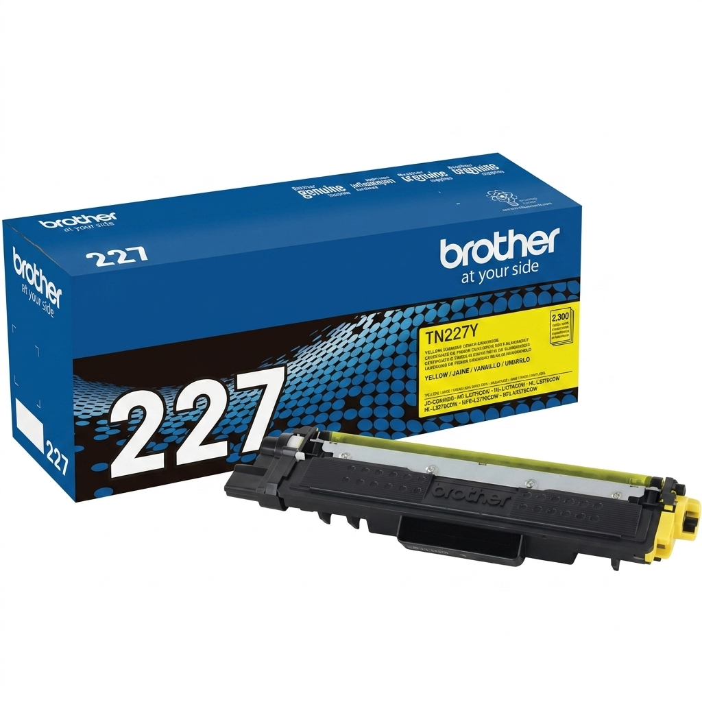 New, Pre-Owned - Brother TN227 Yellow High Yield Toner Cartridge, TN227Y