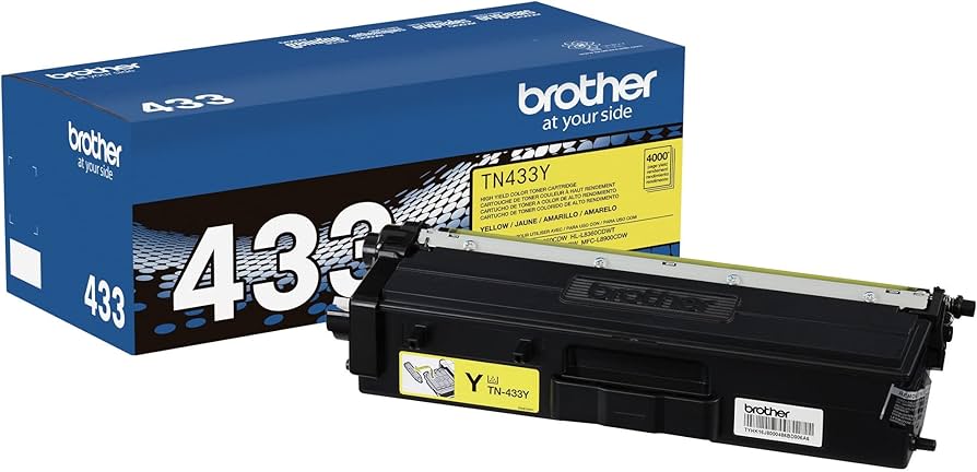 New, Pre-Owned - Brother TN-433 Yellow High-Yield Toner Cartridge, TN433Y