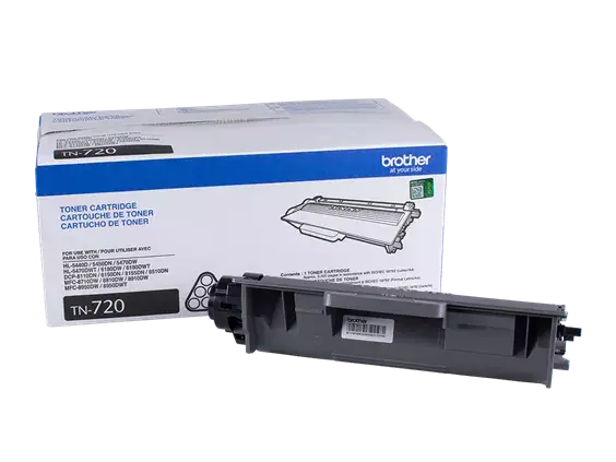 New, Pre-Owned - Brother TN720 Black Laser Toner Cartridge, TN-720