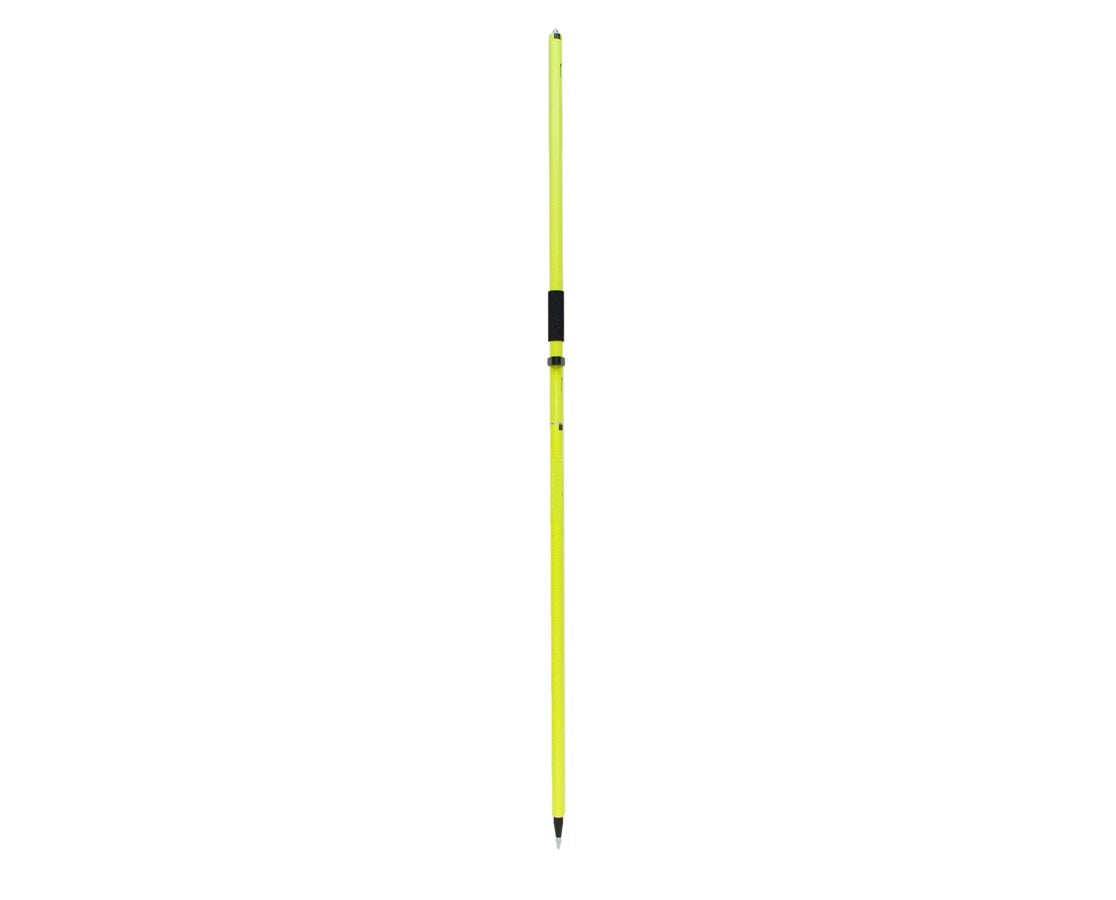 Tiger Supplies Two-Piece GNSS Aluminum Rover Rod with Cable Slot - Fluorescent Yellow