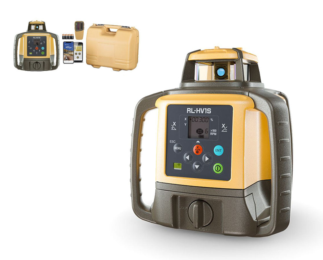 Topcon RL-HV1S Single Grade Laser w/ LS-100D Receiver & Rechargeable Battery | 1051612-29