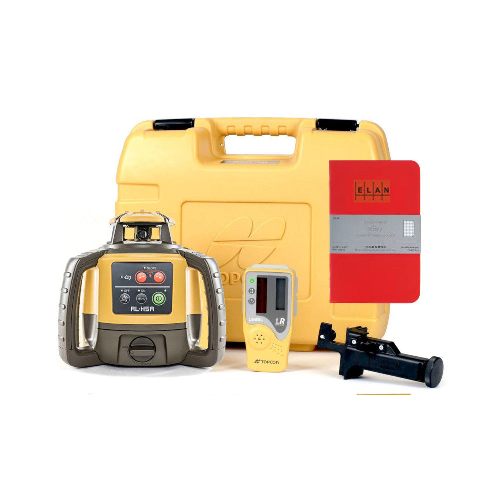 Topcon RL-H5A Self-Leveling Rotary Laser w/LS-80X Receiver and Field Book