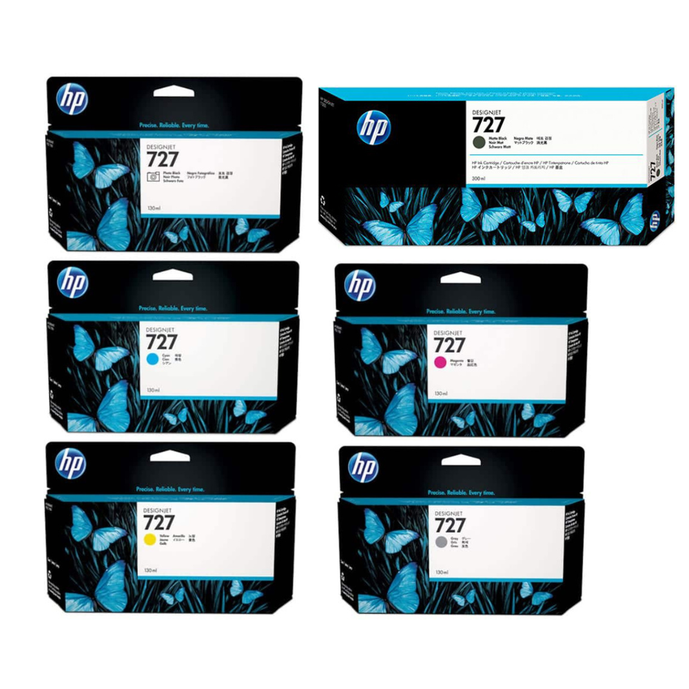 New, Pre-Owned - HP 727 300ml & 727 130ml Ink Cartridge-Combo Pack