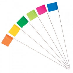 Presco Wire Marking Pin Flags - 4 in. X 5 in. X 30 in. 100 Bundle