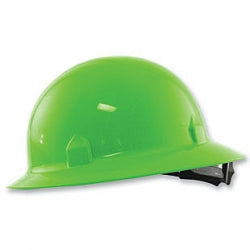 ERB 19220 Full Brim Hard Hat Hi-Viz Lime With Ratchet Suspension