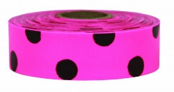 Presco PDPGBK Pink Glo and Black Polka Dot Flagging